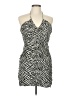 Aqua 100% Polyester Animal Print Black Cocktail Dress Size L - photo 1