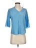 Amanda Uprichard Blue 3/4 Sleeve Blouse Size S - photo 1