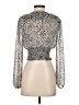 Zara Silver Long Sleeve Blouse Size XS - photo 2