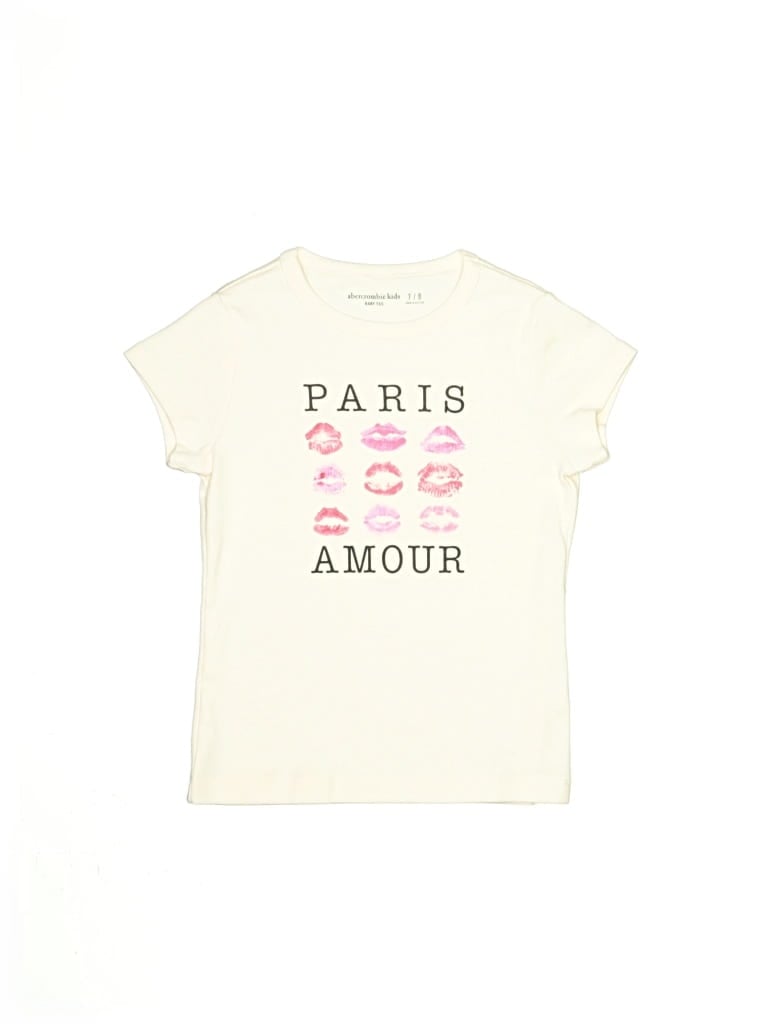 Pre-owned Abercrombie Kids' Short Sleeve T-shirt In White