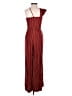 Three Floor 100% Viscose Stripes Burgundy Jumpsuit Size 2 - photo 2
