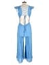 Dress Day Solid Blue Jumpsuit Size S - photo 2
