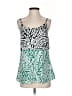 CAbi 100% Polyester Green Sleeveless Blouse Size XS - photo 1