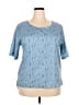 Unbranded Blue Short Sleeve Blouse Size 3X - photo 1