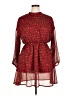 SAAJ 100% Polyester Paisley Red Casual Dress Size XL (T4) - photo 1