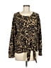 Nine Britton Animal Print Brown Pullover Sweater Size M - photo 1