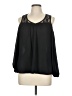 Decree 100% Polyester Black 3/4 Sleeve Blouse Size M - photo 1