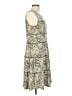 Perceptions Print Gray Casual Dress Size L - photo 4