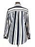Unbranded 100% Polyester Stripes Blue 3/4 Sleeve Blouse Size 1X - photo 2