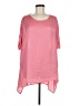 Tutu & Lilli 100% Polyester Pink Short Sleeve Blouse Size Med - Lg - photo 1