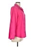One 100% Polyester Pink 3/4 Sleeve Blouse Size M - photo 4