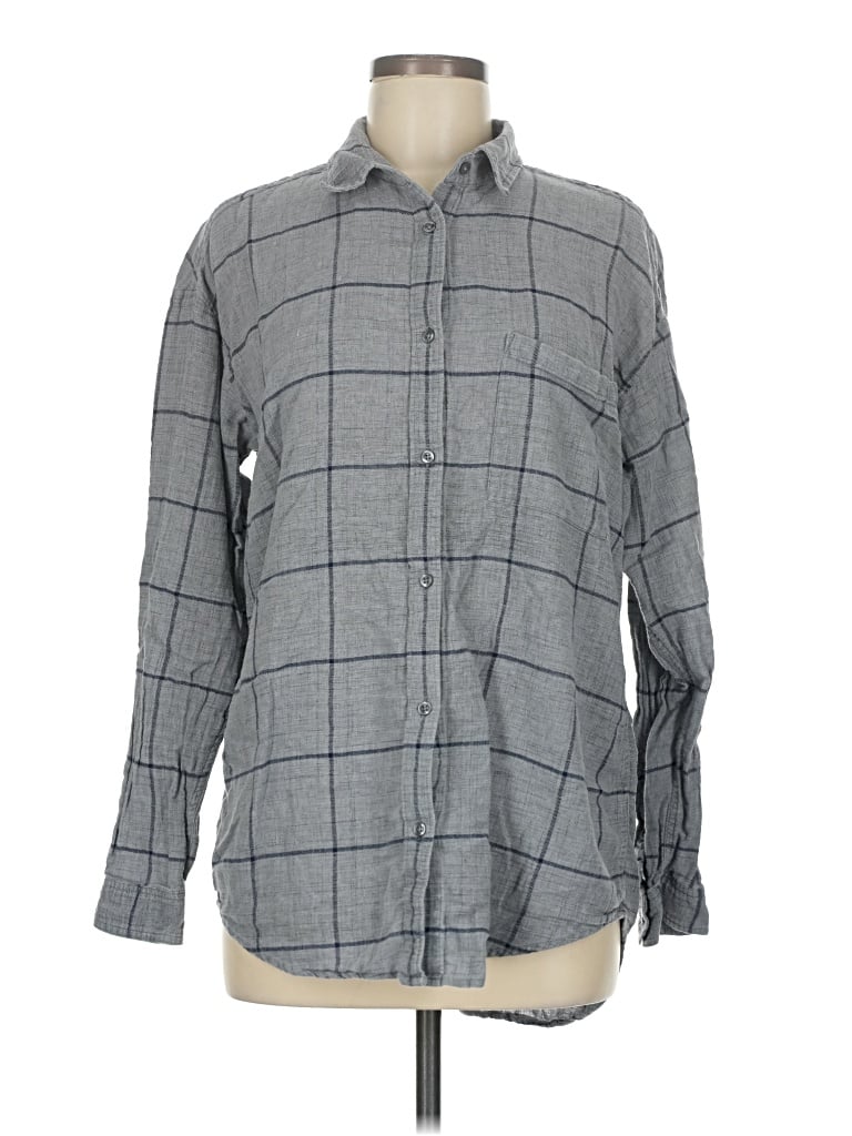Pre-owned Community Long Sleeve Button Down Shirt In Gray