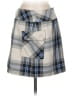 Express Design Studio Plaid Blue Ivory Casual Skirt Size 4 - photo 1