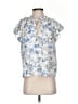 Gap 100% Cotton Silver Short Sleeve Blouse Size XS - photo 1