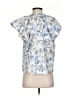 Gap 100% Cotton Silver Short Sleeve Blouse Size XS - photo 2