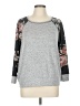 Pink Clover Floral Gray Sweatshirt Size L (estimated) - photo 1