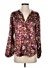 Supply & Demand 100% Polyester Floral Burgundy Long Sleeve Blouse Size S - photo 1