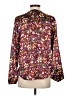 Supply & Demand 100% Polyester Floral Burgundy Long Sleeve Blouse Size S - photo 2