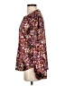 Supply & Demand 100% Polyester Floral Burgundy Long Sleeve Blouse Size S - photo 5