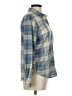 Love Potion 100% Polyester Plaid Blue Long Sleeve Blouse Size M - photo 4