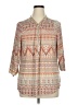 Robert Louis Print Orange 3/4 Sleeve Blouse Size XL - photo 1