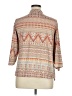 Robert Louis Print Orange 3/4 Sleeve Blouse Size XL - photo 2