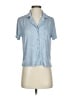 American Eagle Outfitters Blue Short Sleeve Button-Down Shirt Size XS - photo 1