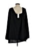 Lane Bryant 100% Polyester Polka Dots Black 3/4 Sleeve Blouse Size 24 waist - photo 2