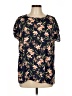 Counterparts 100% Polyester Blue Short Sleeve Blouse Size L - photo 1