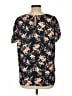 Counterparts 100% Polyester Blue Short Sleeve Blouse Size L - photo 2