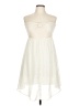 Vanity Solid Ivory Cocktail Dress Size L - photo 1