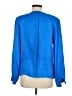 Carlisle 100% Silk Blue Long Sleeve Silk Top Size 8 - photo 2