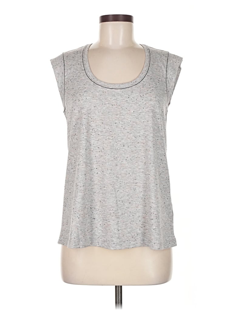 Pre-owned Nic + Zoe Sleeveless T-shirt In Silver