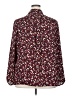 Gibson 100% Polyester Animal Print Burgundy Long Sleeve Blouse Size XXL - photo 2