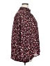 Gibson 100% Polyester Animal Print Burgundy Long Sleeve Blouse Size XXL - photo 4