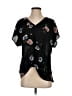 West Kei 100% Polyester Black Short Sleeve Blouse Size S - photo 1