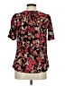 J.Jill 100% Polyester Floral Black Short Sleeve Blouse Size M - photo 2