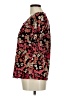 J.Jill 100% Polyester Floral Black Short Sleeve Blouse Size M - photo 5