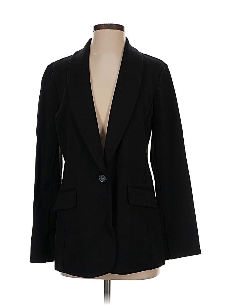 Pre-owned Susan Graver Blazer Jacket In Black