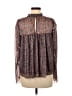 Lavender Brown 100% Polyester Brown Long Sleeve Blouse Size M - photo 2