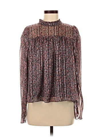 Lavender Brown Long Sleeve Blouse (view 1)