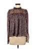 Lavender Brown 100% Polyester Brown Long Sleeve Blouse Size M - photo 1