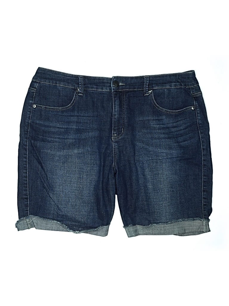 Pre-owned Melissa Mccarthy Seven7 Denim Shorts In Blue