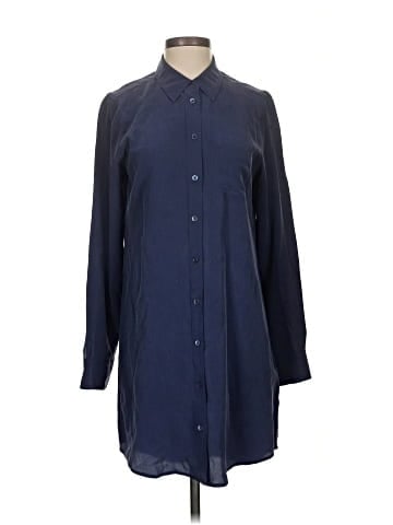 Equipment Long Sleeve Silk Top (view 1)