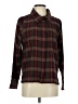 Calvin Klein Plaid Brown Long Sleeve Button-Down Shirt Size 5 - photo 1