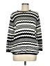 Alfred Dunner 100% Acrylic Chevron-herringbone Black Pullover Sweater Size M - photo 1