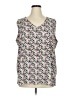 Gibson Floral Ivory Sleeveless Blouse Size 1X - photo 1