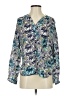 J.Crew 100% Silk Teal Blue Long Sleeve Silk Top Size 4 - photo 1