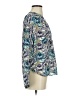J.Crew 100% Silk Teal Blue Long Sleeve Silk Top Size 4 - photo 4
