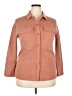 Pink Lily Orange 3/4 Sleeve Button-Down Shirt Size L - photo 1